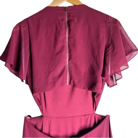 Lulus Ali and Jay Bohemian Rhapsody Brick Red Cutout High-Low Dress size M - Picture 5 of 14